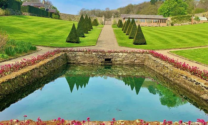 Pool & Yew Walk at Plas Cadnant, Spring by Patrick Davies